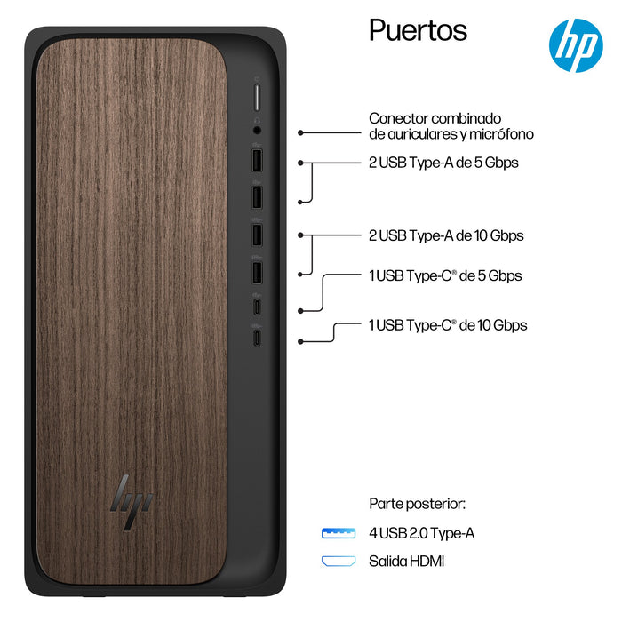 EAN 0199764264381 - HP OmniDesk AI M03-0013ns PC Intel Core Ultra 5 225 16 GB DDR5-SDRAM 1 TB SSD Windows 11 Home Torre AI PC imagen 4