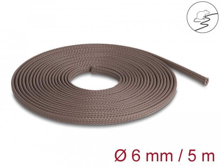 Delock Funda Trenzada A Prueba De Roedores Emirable 5 Mx 6 Mm Marrón