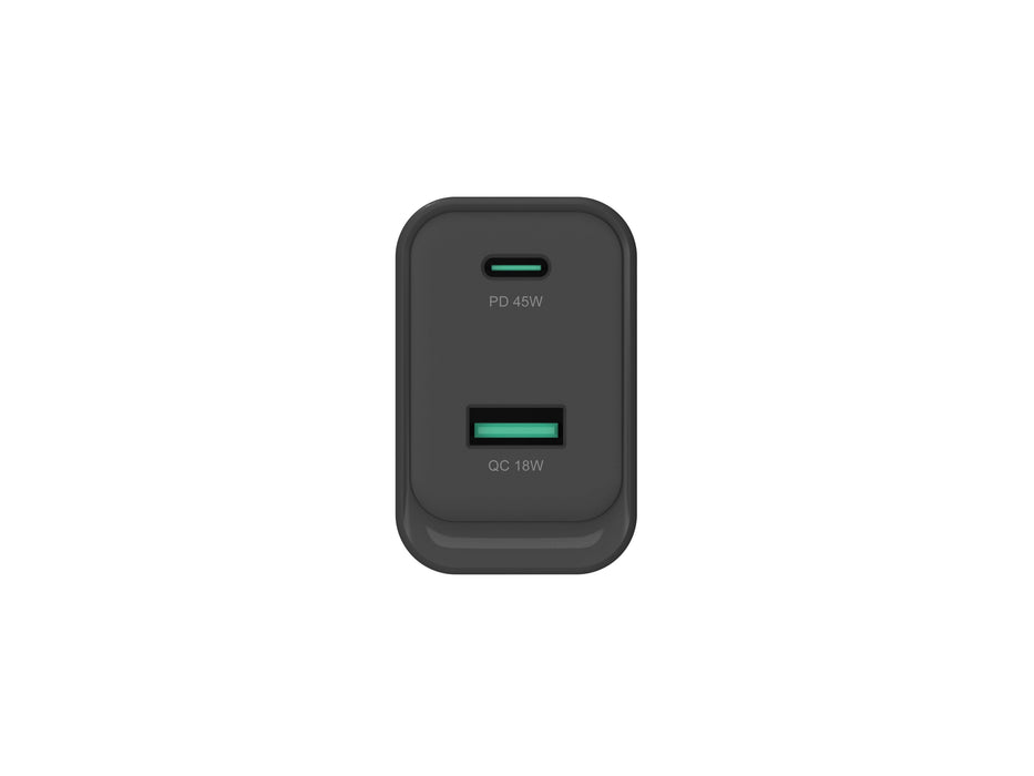 Cargador Conceptronic 2port Gan Usb-C -A 45wpd3.0 Pps Sw
