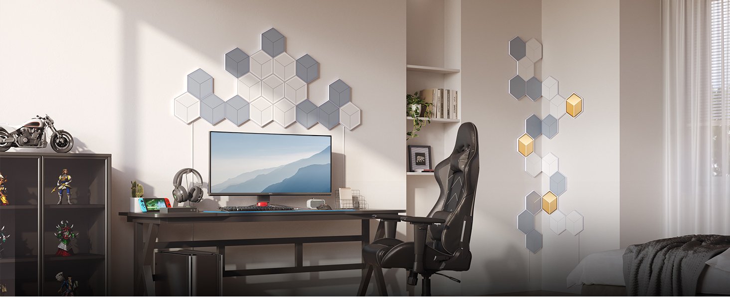 Govee Glide Hexagon Light Panels Ultra Expansion Pack (Gris, 1 Light Panel) H106a007