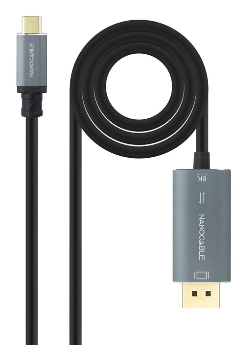Cable Usb-C/M - Dp/M Bidireccional, Negro 2 M