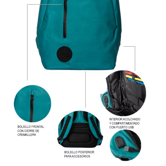 EAN 8420738299293 - Smile 111721740199 mochila Mochila informal Turquesa Poliéster imagen 6