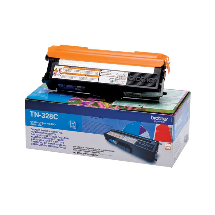 EAN 4977766679435 - Brother TN-328C cartucho de tóner 1 pieza(s) Original Cian imagen 1