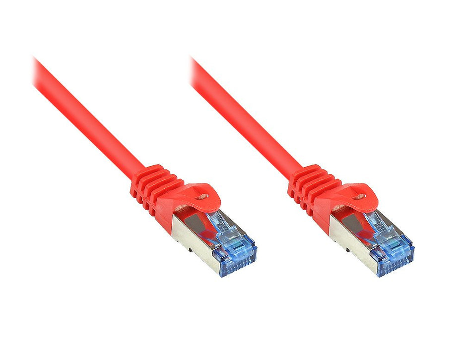 Goodconnections Cable De Red Mit Rastnasenschutz, Cat. 6a, S Ftp, Pimf, Halogenfrei, 500mhz, Rot, 2m,