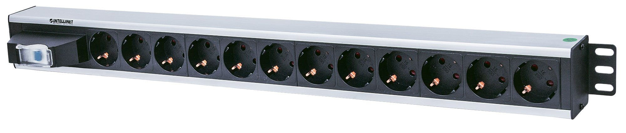 EAN 0766623711449 - Intellinet 711449 unidad de distribución de energía (PDU) 12 salidas AC Negro, Gris imagen 1