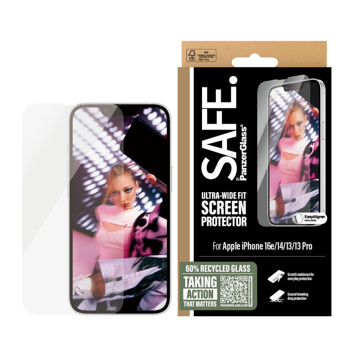 EAN 5715685021091 - PanzerGlass SAFE. by ® Screen Protector iPhone 17e | 16e | 14 | 13 | 13 Pro | Ultra-Wide Fit w. EasyAlign imagen 4