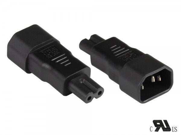 Alcasa Pa-1470s Adaptador De Enchufe Eléctrico C14 C7 Negro
