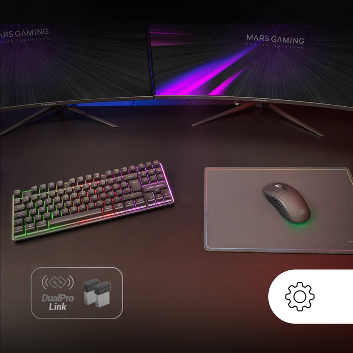 EAN 8435693111733 - Mars Gaming MCPWTKLES teclado Ratón incluido Juego RF inalámbrica + USB QWERTY Español Negro imagen 11