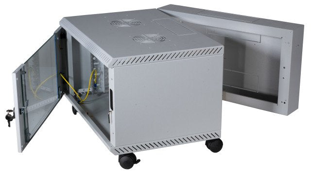 Efb Caja De Pared De 19", 9u, Giratoria, 2 Piezas, Ral7035, Profundidad 600 Mm