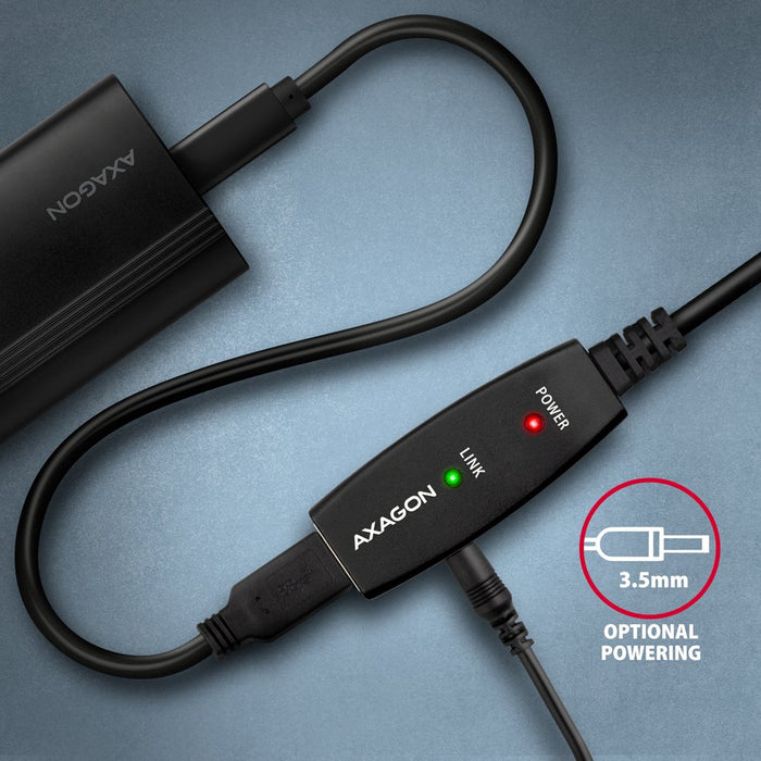 EAN 8595247902344 - Axagon ADR-215 USB 2.0 A-M -> A-F active extension/repeater cable 15m - Kabel - Digital/Daten cable USB U imagen 7