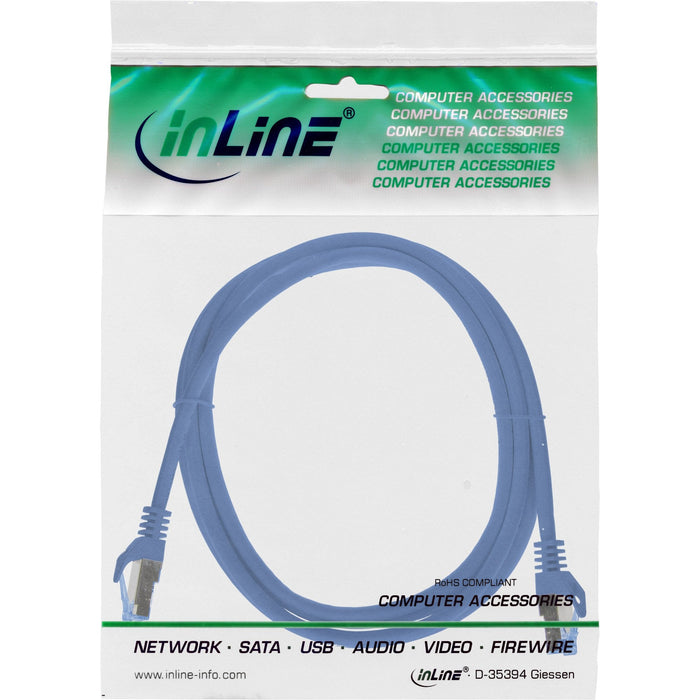 Inline® Patch Cable, Cat.6a, S/Ftp, Tpe (Lszh), Cca, Blue, 1.5m