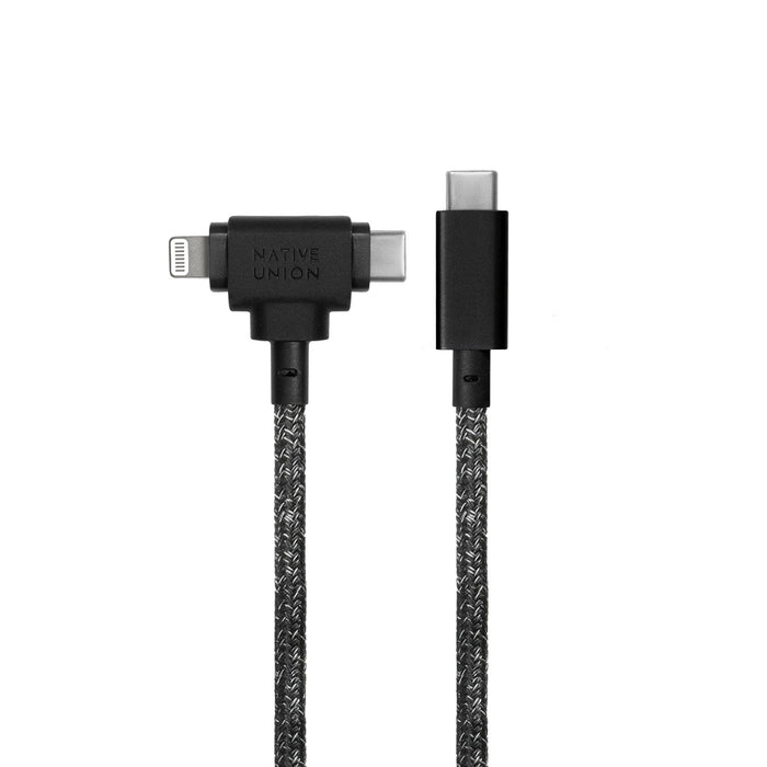 EAN 4895200448563 - Native Union Belt Cable Duo cable USB 1,5 m USB C USB C/Lightning Negro imagen 5