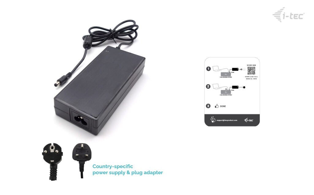 I-Tec Dc Adapter 20v 6.5a 130w Accessory For Selected I-Tec Docking Stations
