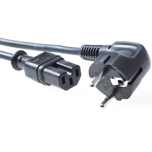 Cable Alimentacion Cee-7/7 90º Schuko A C15 1,50m Negro Act 3 X 0,75mm²