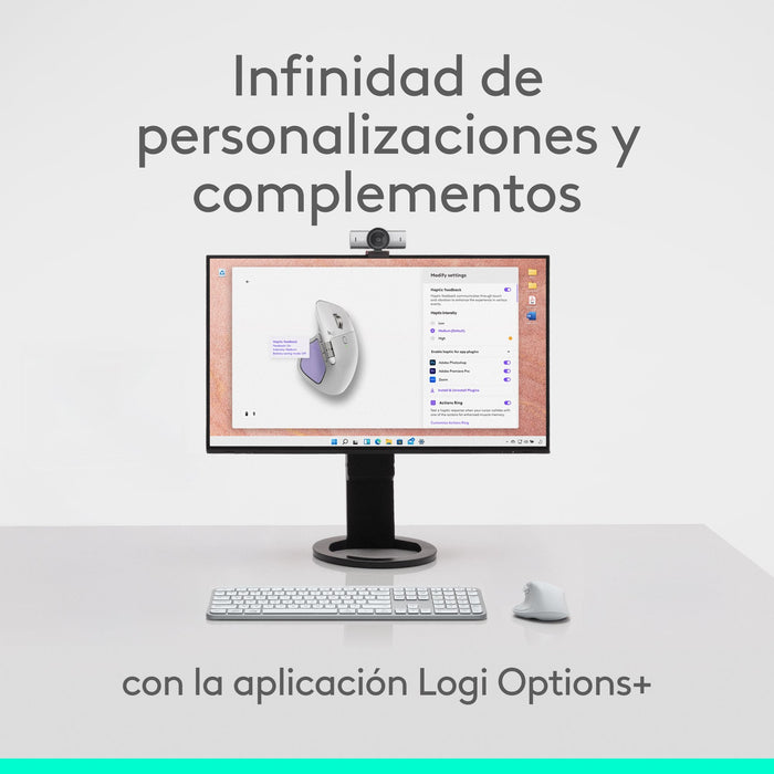 Ratón Logitech Mx Master 4 For Mac, Bluetooth Ergonómico Con Respuesta Háptica Avanzada, Desplazamiento Ultrarrápido, Carga Usb-C, Macos, Ipados, Windows - Plateado Blanco