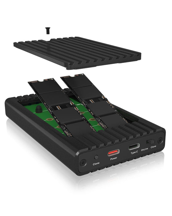 EAN 4250078173601 - ICY BOX IB-2817MCL-C31 Caja externa para unidad de estado sólido (SSD) Negro M.2 USB con suministro de co imagen 4