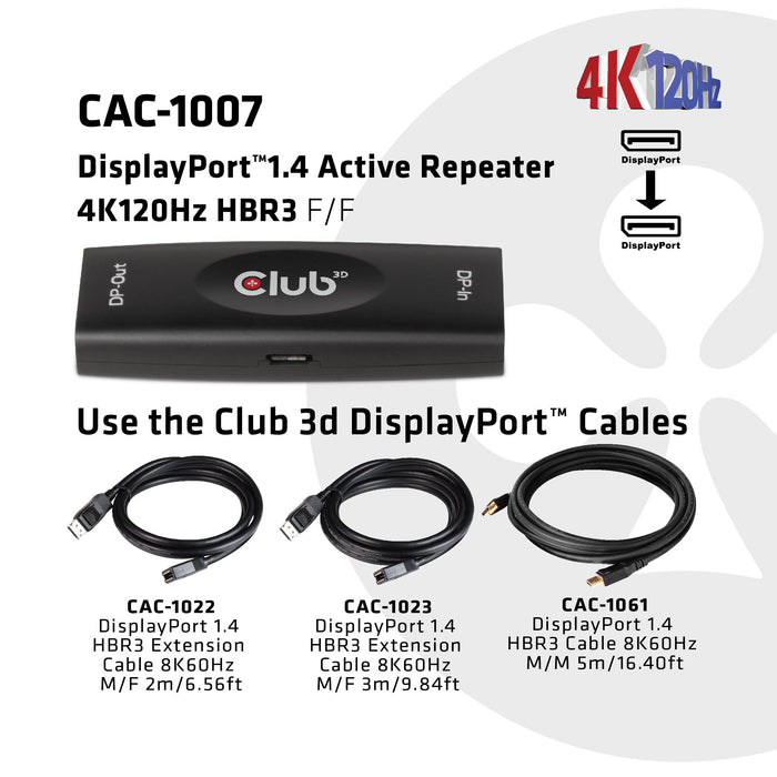 EAN 8719214471590 - CLUB3D CAC-1007 cambiador de género para cable DisplayPort Negro imagen 3