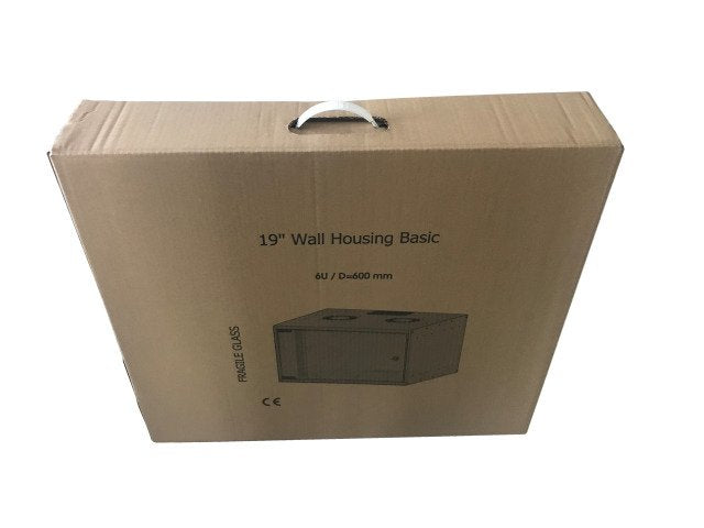 19" 12he Wandgeh. Basic, Tiefe 600mm, Unmontiert,Schwarz