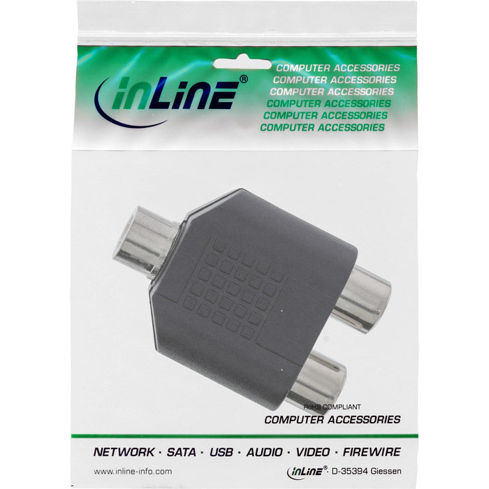 Adaptador De Audio Inline Jack De 3,5 Mm Hembra Mono A 2x Rca Hembra