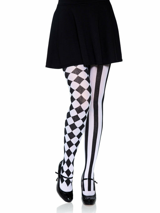 EAN 0714718450803 - Leg Avenue 7720_00722 pantis y media Negro, Blanco imagen 1