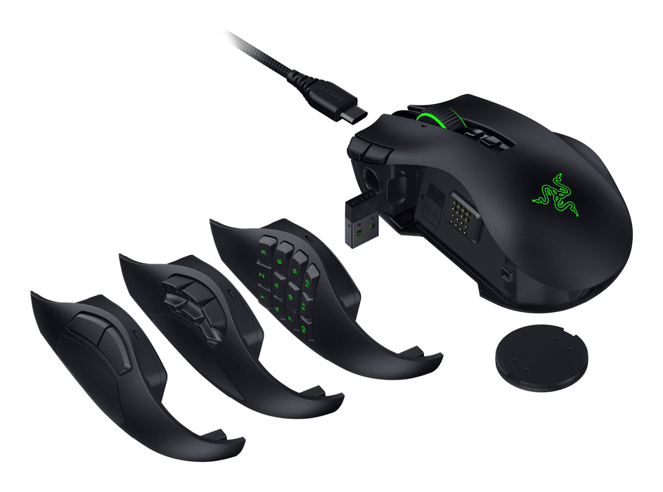Ratón Razer Naga V3 Pro Juego Mano Derecha Rf Wireless + Bluetooth + Usb Type-C Óptico 50000 Dpi