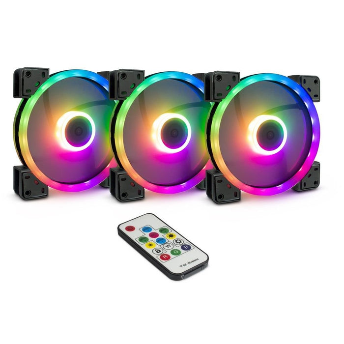 EAN 4260455646154 - Inter-Tech Argus RGB-Fan Set RS-14 Carcasa del ordenador Ventilador 14 cm Negro imagen 1