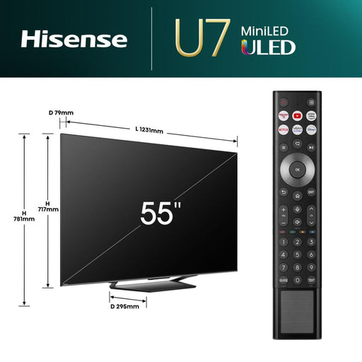 EAN 6942351404325 - Hisense 55U7NQ 139,7 cm (55") 4K Ultra HD Smart TV Wifi Gris 1300 cd / m² imagen 2