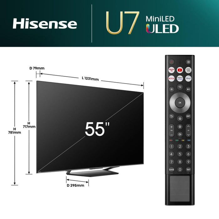 EAN 6942351404325 - Hisense 55U7NQ 139,7 cm (55") 4K Ultra HD Smart TV Wifi Gris 1300 cd / m² imagen 2