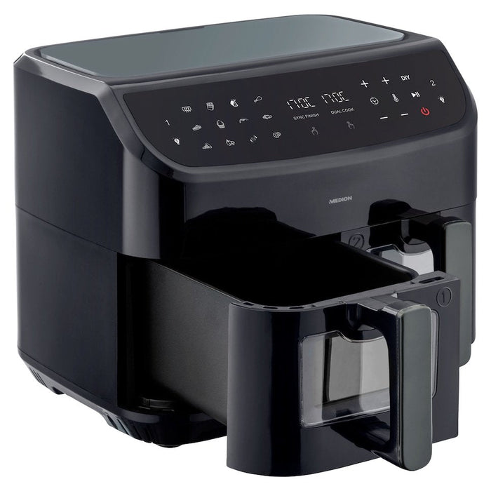 Freidora Medion Doppel Life P20 Md11760 Xxl (Negro, 2.600 Watt, 2 Körbe Je 4,35 Liter) 50077281
