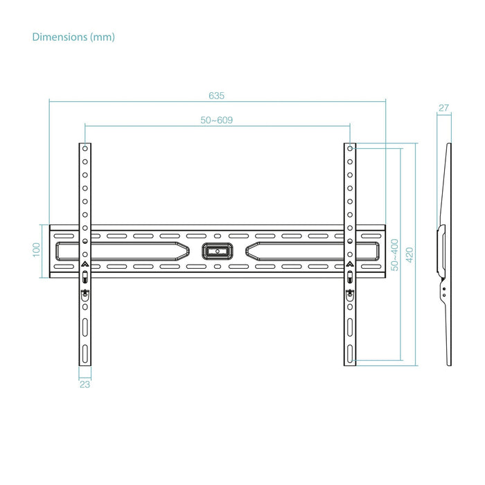 Soporte Fijo Pared Pantallas 37"-86", Negro