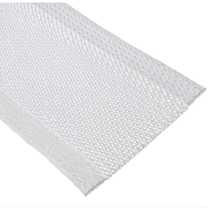 Protector Cable Inline, Manguera De Tela Con Cierre De Velcro, 1 M X 40 Mm De Diámetro, Blanco