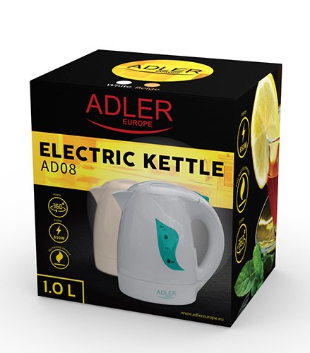 EAN 5907468860083 - Adler AD 08 w tetera eléctrica 1 L 850 W Blanco imagen 6