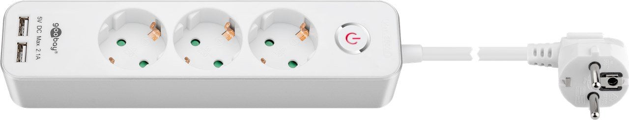 EAN 4040849412646 - Goobay 41264 base múltiple 1,5 m 3 salidas AC Interior Blanco imagen 1