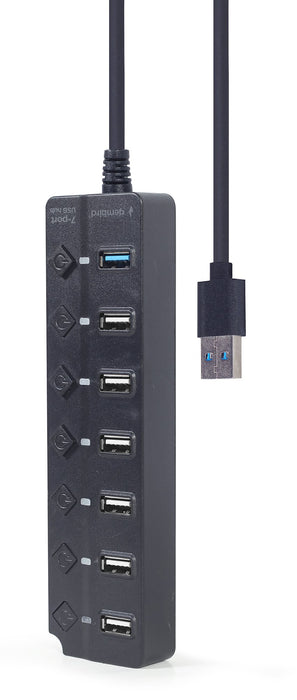 EAN 8716309124737 - Gembird UHB-U3P1U2P6P-01 hub de interfaz USB 3.2 Gen 2 (3.1 Gen 2) Type-A 5000 Mbit/s Negro imagen 1