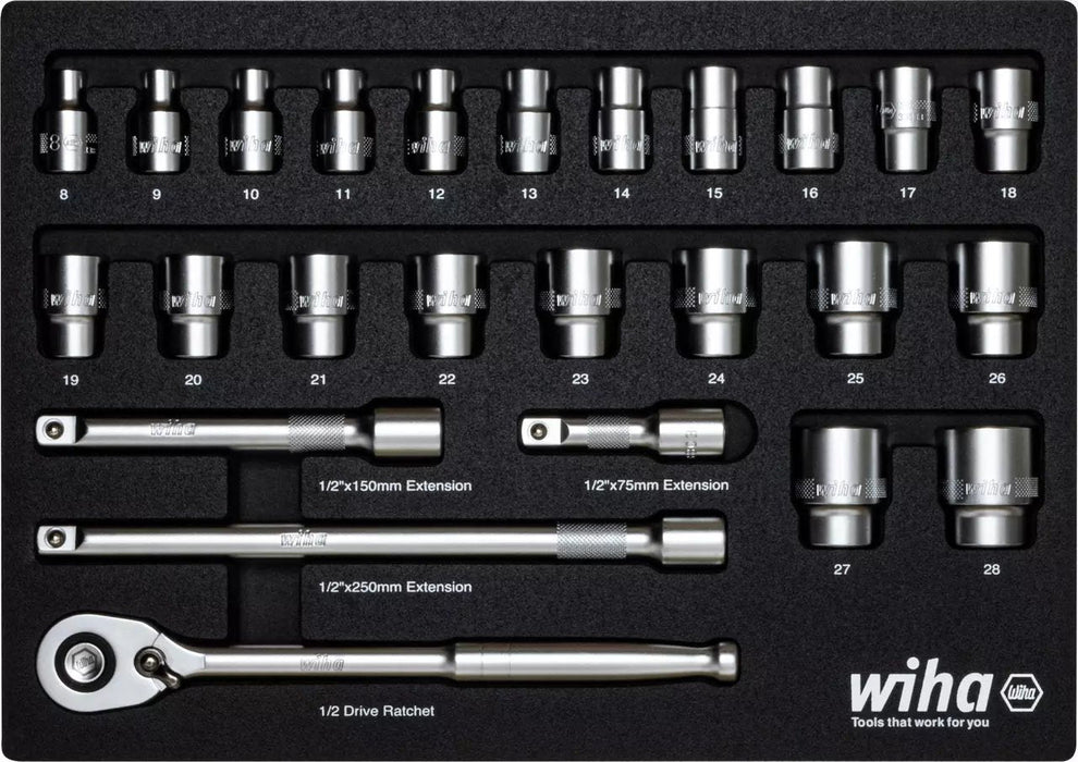 Wiha 44740 Vaso-Set 1/2"