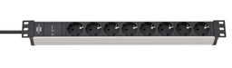 EAN 4007123662715 - Brennenstuhl 1390007308 base múltiple 2 m 8 salidas AC Interior Negro, Plata imagen 1