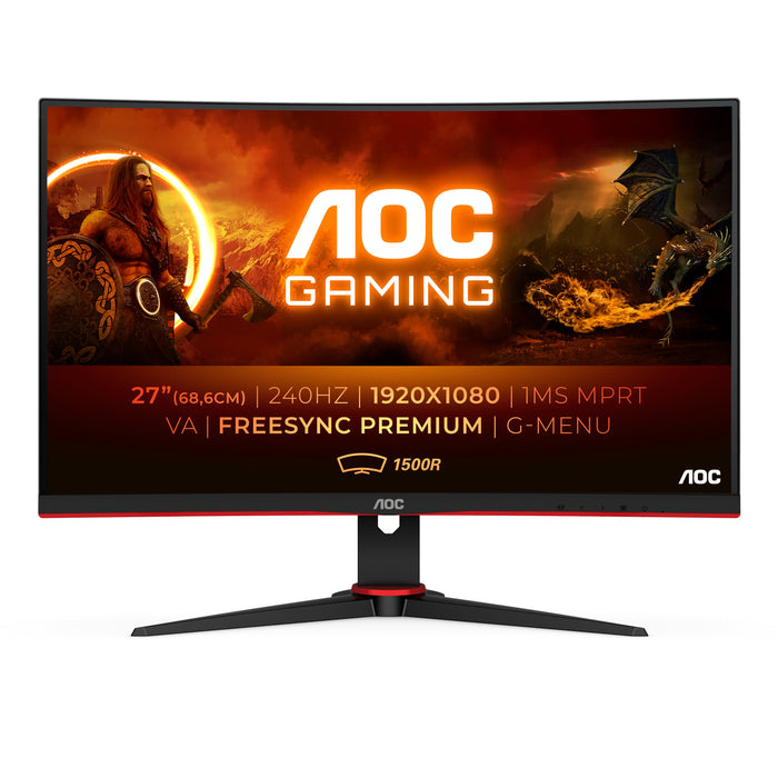 EAN 4038986187381 - AOC G2 C27G2ZE/BK pantalla para PC 68,6 cm (27") 1920 x 1080 Pixeles Full HD LED Negro, Rojo imagen 1