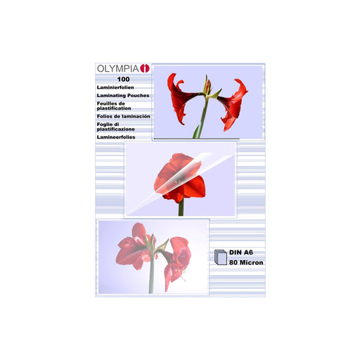 EAN 4030152091683 - Olympia 1x100 DIN A6 80 micron plastificador 100 pieza(s) imagen 1