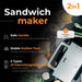 EAN 5905575903112 - Adler AD 3073 sandwichera 1400 W Negro, Plata imagen 21