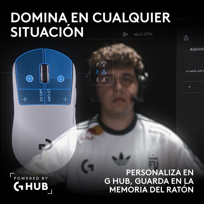 Logitech G Pro X2 Superstrike Ratón Óptico Inalámbrico 2.4 Ghz Receptor Usb De Logitech Lightspeed
