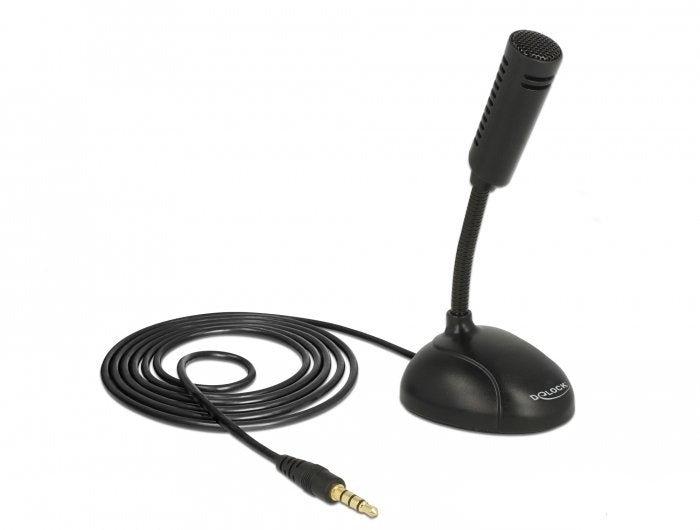Delock Micrófono De Condensador Omnidireccional Jack 3,5 Mm Estéreo