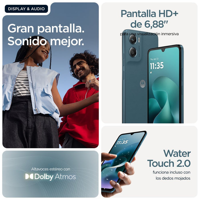EAN 0840493605296 - Motorola moto g06 17,5 cm (6.88") SIM doble Android 15 4G USB Tipo C 4 GB 256 GB 5200 mAh Azul imagen 15