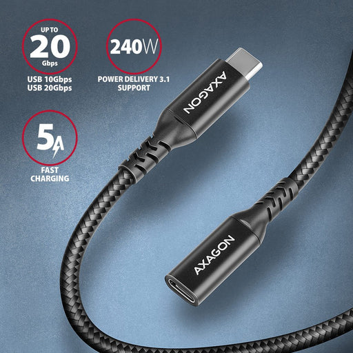 EAN 8595247907356 - Axagon BUCM32-CF05AB cable USB USB 3.2 Gen 2x2 0,5 m USB C Negro imagen 2