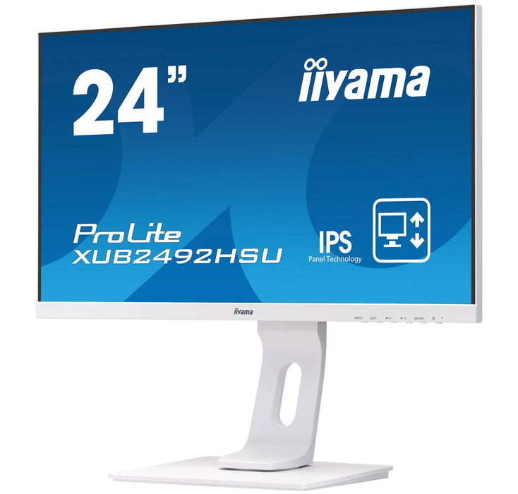 Monitor Iiyama 24" Pl Xub2492hsu-W1 Ips 5ms,Vga,Dp, Hdmi,Sp, Pivotante Blanco