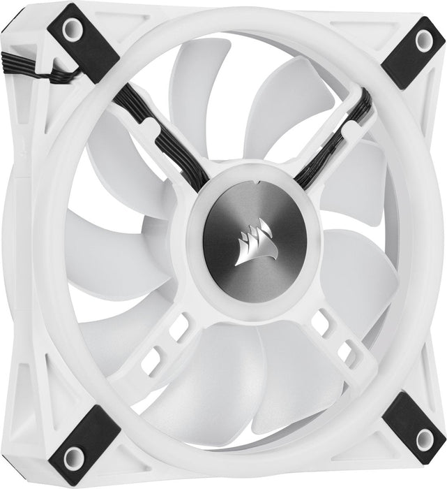 Case Acc Fan 12cm Corsair Ql120wh Rgb 3pcs Rgb Pwm 1500rpm 71m³/H 26dba 4pin Triple Pack White