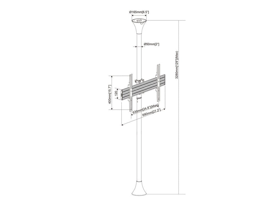 M Floor To Ceiling Mount Pro  Mbfc1u
