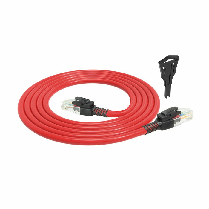 Rojo 3 Meters U Utp Cat6a Lszh Lockable Patch Cable Snagless With Rj45 Connectors