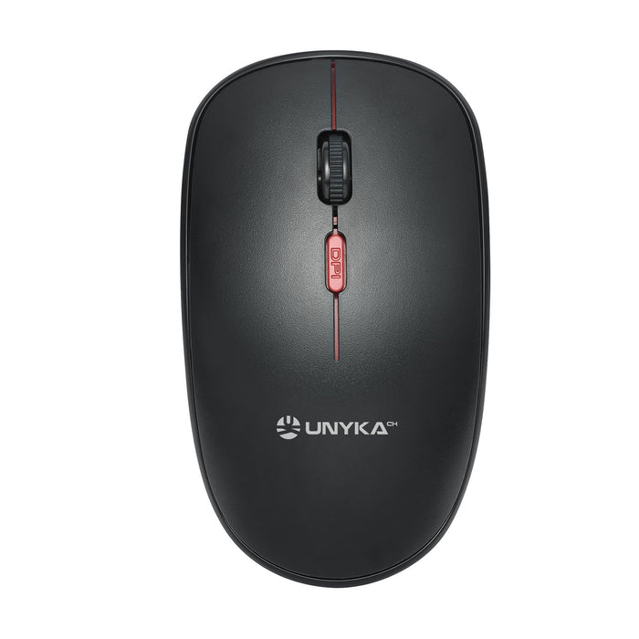 Unykach Uk39 Pack De Teclado Inalambrico Compacto + Raton Inalambrico 1600dpi, 3 Botones, Uso Ambidiestro - Negro