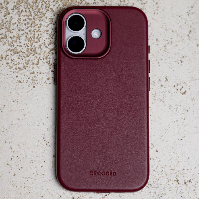 Decoded Leather Backcover Iphone 17 Dark Ruby