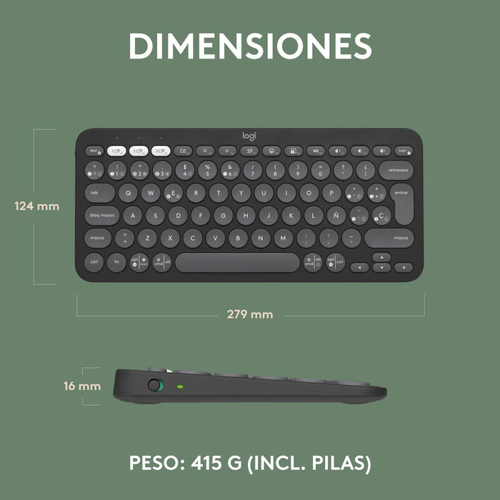 EAN 5099206111127 - Logitech 920-011827 teclado Universal Bluetooth QWERTY Español Grafito imagen 17